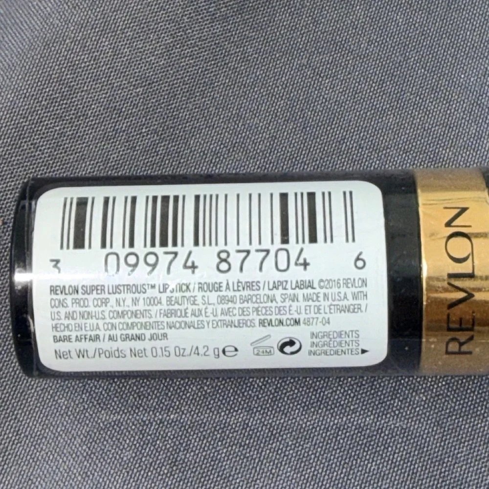 Revlon Super Lustrous Lipstick 044 Bare Affair Creme Finish Nude 0.15oz New